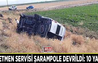 Öğretmen servisi şarampole devrildi: 10 yaralı