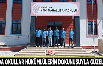 Van'da okullar hükümlülerin dokunuşuyla güzelleşti