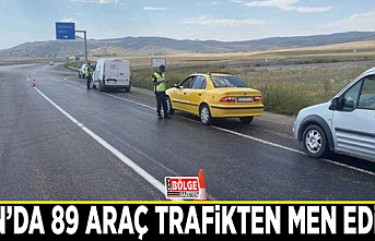 Van’da 89 araç trafikten men edildi