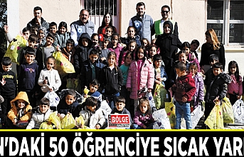 Van'daki 50 öğrenciye sıcak yardım