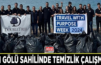 Van Gölü sahilinde temizlik çalışması