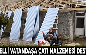 Engelli vatandaşa çatı malzemesi desteği