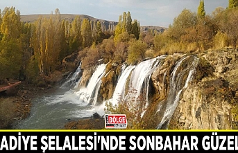 Muradiye Şelalesi'nde sonbahar güzelliği