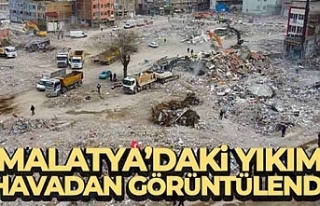 Malatya'daki yıkım havadan görüntülendi