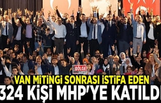 Van mitingi sonrası istifa eden 324 kişi MHP'ye...