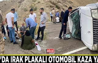 Van'da Irak plakalı otomobil kaza yaptı