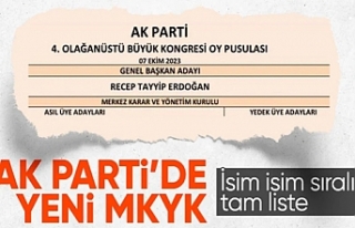 AK Parti'nin MKYK üyeleri belli oldu! İşte...