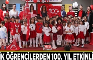 Minik öğrencilerden 100. Yıl etkinliği…