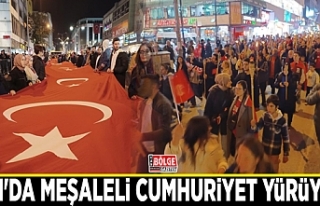 Van'da meşaleli Cumhuriyet yürüyüşü