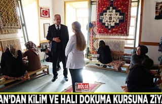 Başkan Akman’dan kilim ve halı dokuma kursuna...