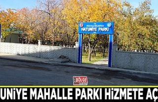 Hatuniye Mahalle Parkı hizmete açıldı