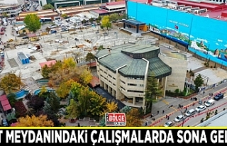 Kent meydanındaki çalışmalarda sona gelindi