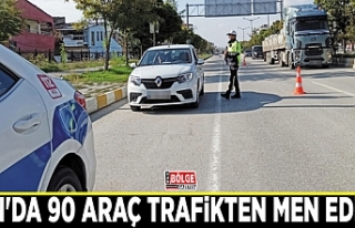 Van'da 90 araç trafikten men edildi