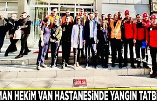 Lokman Hekim Van Hastanesi'nde yangın tatbikatı