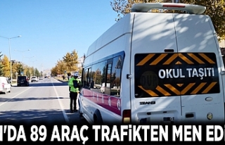 Van'da 89 araç trafikten men edildi