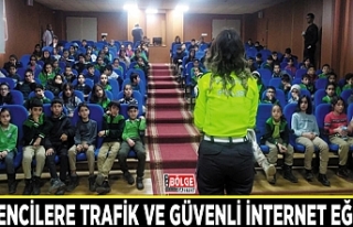 Öğrencilere trafik ve güvenli internet eğitimi