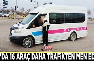 Van'da 16 araç trafikten men edildi