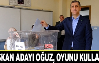 Başkan Adayı Oğuz, oyunu kullandı