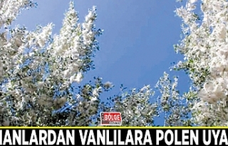 Uzmanlardan Vanlılara polen uyarısı