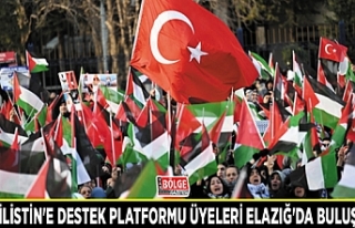 Van Filistin'e Destek Platformu üyeleri Elazığ'da...