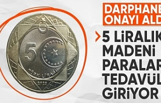 Madeni 5 TL tedavüle çıkıyor