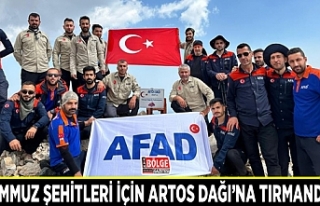 15 Temmuz şehitleri için Artos Dağı’na tırmandılar