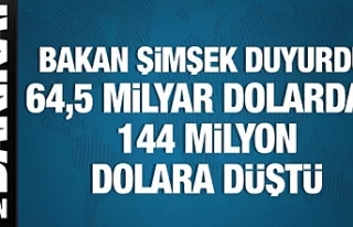 Bakan Şimşek: 64,5 milyar dolardan 144 milyon dolara...