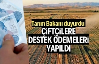 Çiftçilere destekleme ödemesi yapıldı