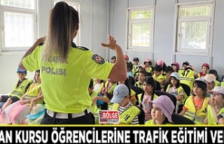 Kur'an kursu öğrencilerine trafik eğitimi verildi