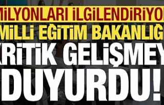 MEB öğretmenlerle ilgili kritik gelişmeyi duyurdu!