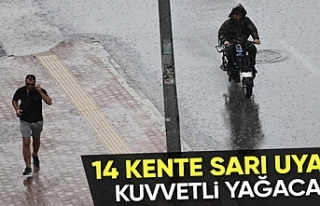 Meteorolojiden 14 kente sarı uyarı