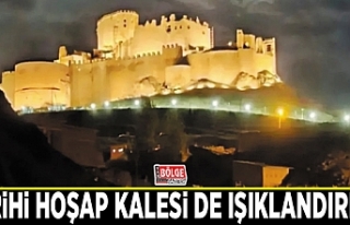 Tarihi Hoşap Kalesi de ışıklandırıldı