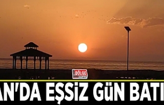 Van'da eşsiz gün batımı