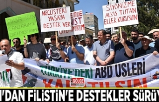 Van'dan Filistin'e destekler sürüyor