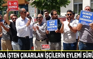 Van’da işten çıkarılan işçilerin eylemi sürüyor