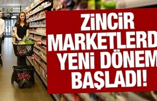 Zincir marketlerde yeni dönem resmen başladı