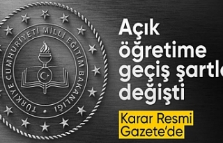 Açık öğretime geçiş şartları değişti