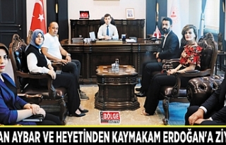 Başkan Aybar ve heyetinden Kaymakam Erdoğan'a...