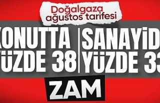 Doğalgaza yüzde 38 zam geldi