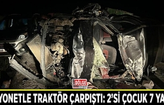 Kamyonetle traktör çarpıştı: 2’si çocuk 7...