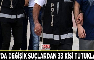 Van’da değişik suçlardan 33 kişi tutuklandı