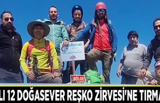 Vanlı 12 doğasever Reşko Zirvesi'ne tırmandı