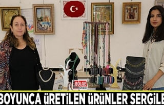 Yıl boyunca üretilen ürünler sergilendi