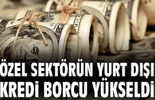 Özel sektörün yurt dışı kredi borcu yükseldi