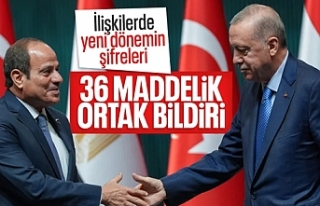 Türkiye - Mısır ortak bildirisi açıklandı