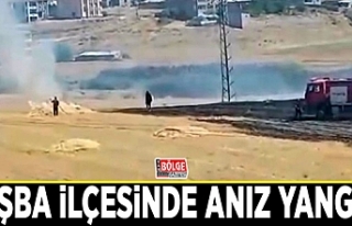 Tuşba ilçesinde anız yangını