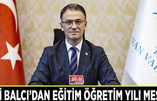 Vali Balcı’dan Eğitim Öğretim Yılı Mesajı