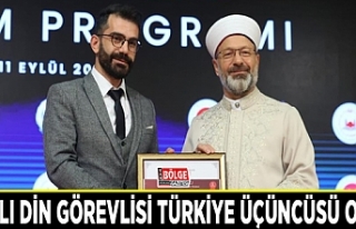 Vanlı din görevlisi Ahmet Çağlı Türkiye üçüncüsü...