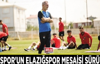 Vanspor'un Elazığspor mesaisi sürüyor