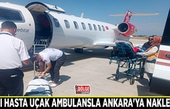 Vanlı hasta uçak ambulansla Ankara’ya nakledildi